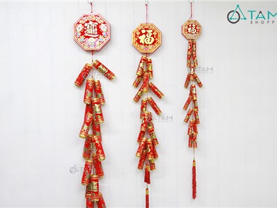 Dây pháo treo Tết hộp bát giác chữ nhiều cỡ T-DPHAO-01